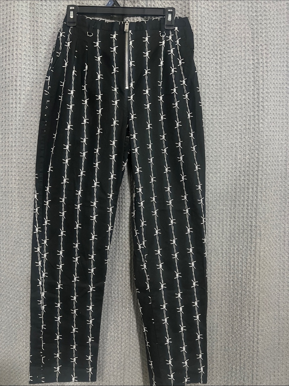 Current Mood Black Barbed Wire Print Pants